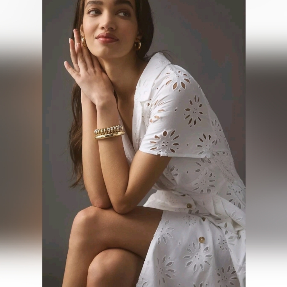 NWT Anthropologie Maeve Eyelet Dress - Picture 4 of 14